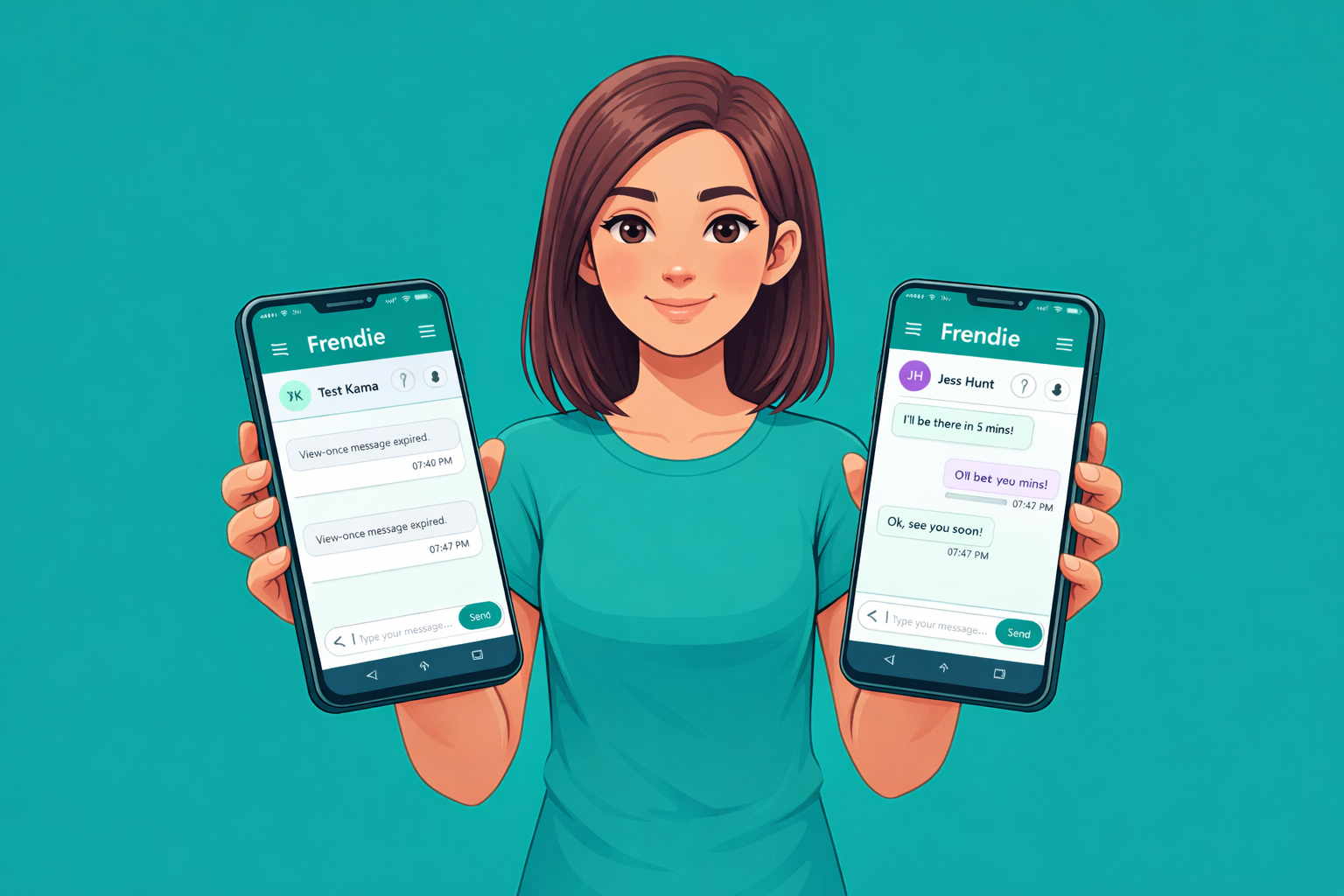 Frendie chat illustration